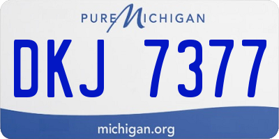 MI license plate DKJ7377