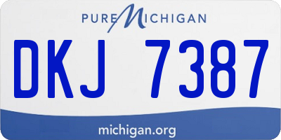 MI license plate DKJ7387