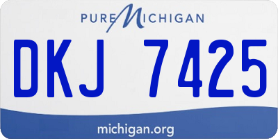 MI license plate DKJ7425