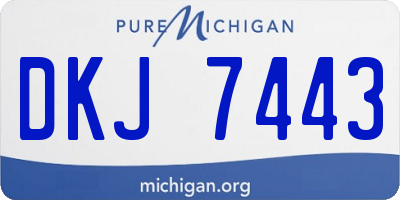 MI license plate DKJ7443