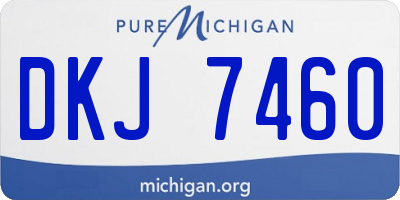 MI license plate DKJ7460
