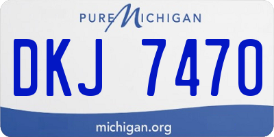 MI license plate DKJ7470