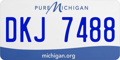MI license plate DKJ7488
