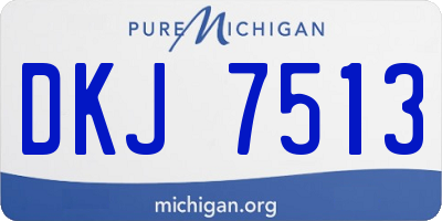 MI license plate DKJ7513