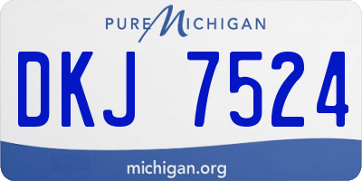 MI license plate DKJ7524
