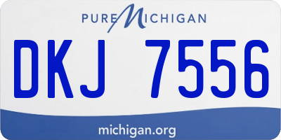 MI license plate DKJ7556
