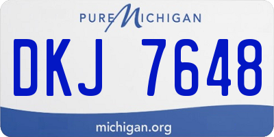 MI license plate DKJ7648