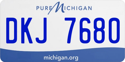 MI license plate DKJ7680