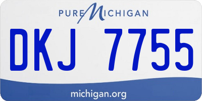 MI license plate DKJ7755
