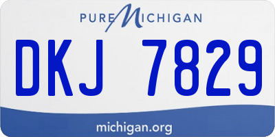 MI license plate DKJ7829