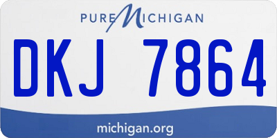 MI license plate DKJ7864