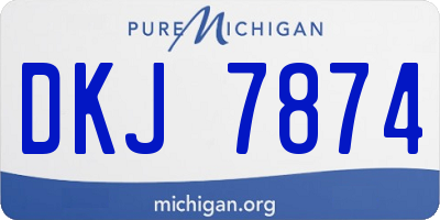 MI license plate DKJ7874