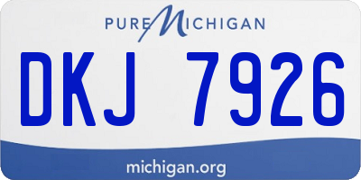MI license plate DKJ7926