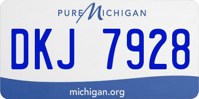 MI license plate DKJ7928
