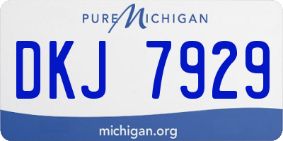 MI license plate DKJ7929