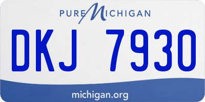 MI license plate DKJ7930