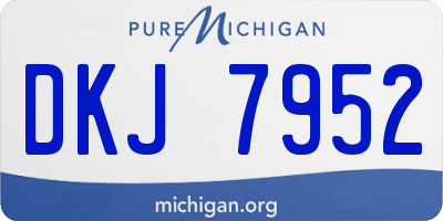 MI license plate DKJ7952