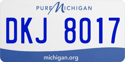 MI license plate DKJ8017