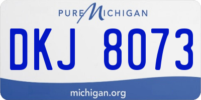 MI license plate DKJ8073