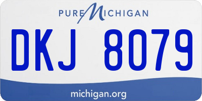 MI license plate DKJ8079