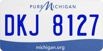 MI license plate DKJ8127