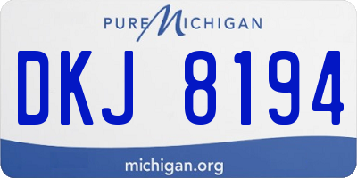 MI license plate DKJ8194