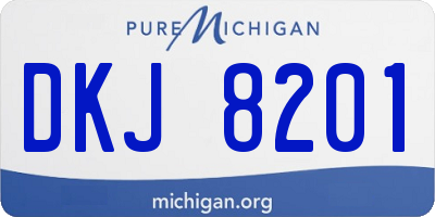 MI license plate DKJ8201