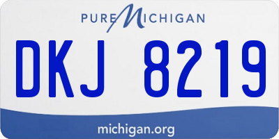 MI license plate DKJ8219