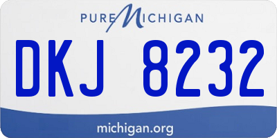 MI license plate DKJ8232