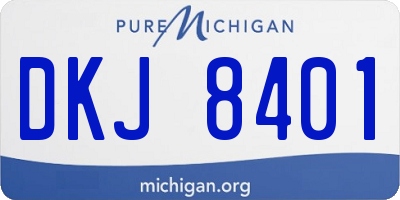 MI license plate DKJ8401