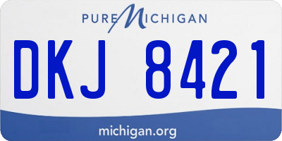 MI license plate DKJ8421