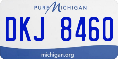 MI license plate DKJ8460