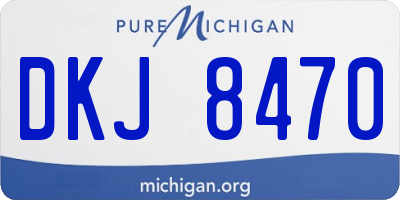 MI license plate DKJ8470