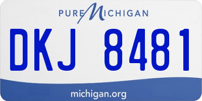 MI license plate DKJ8481