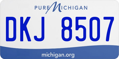 MI license plate DKJ8507