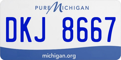 MI license plate DKJ8667