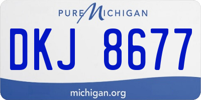 MI license plate DKJ8677