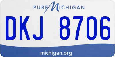 MI license plate DKJ8706