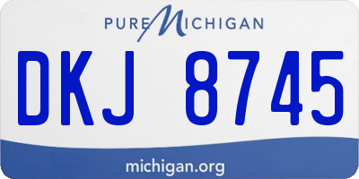 MI license plate DKJ8745