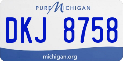MI license plate DKJ8758