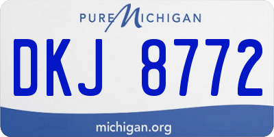 MI license plate DKJ8772