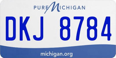 MI license plate DKJ8784