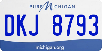 MI license plate DKJ8793