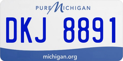 MI license plate DKJ8891