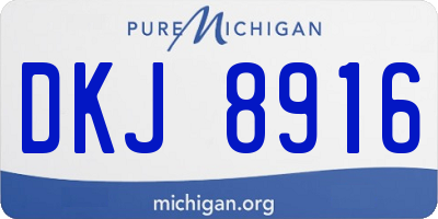 MI license plate DKJ8916