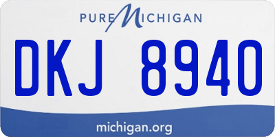 MI license plate DKJ8940