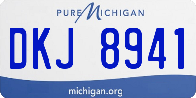 MI license plate DKJ8941