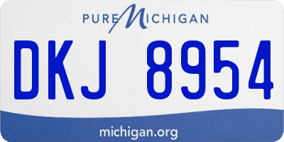 MI license plate DKJ8954