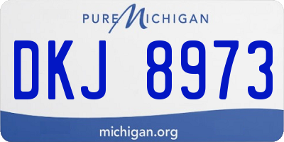 MI license plate DKJ8973