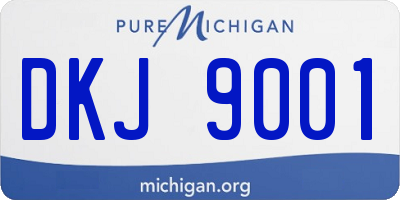 MI license plate DKJ9001